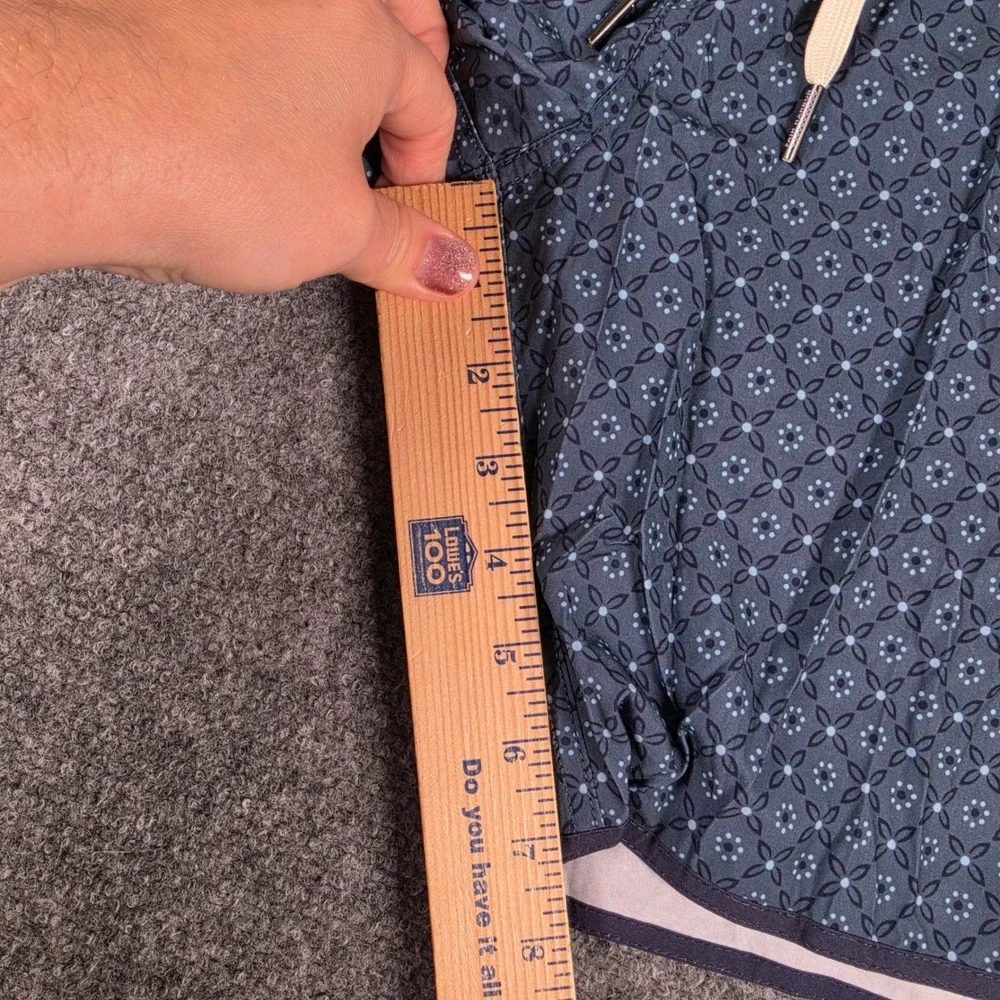 Fair Harbor Anchor Swim Trunks Men XXL Blue Geometric‎ Recycled Stretch Shorts